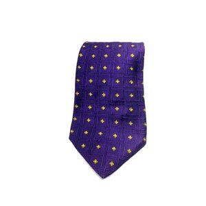 Aquascutum Mens Tie Necktie Lavender Multicolor Geometric Polka Dot  Silk 063